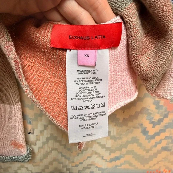 Eckhaus Latta Filati Patchwork Knit Sweater Top - Picture 10 of 15